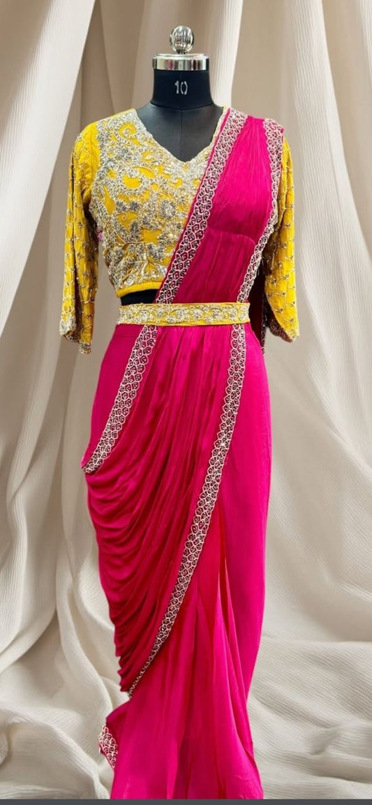 Pink Saree